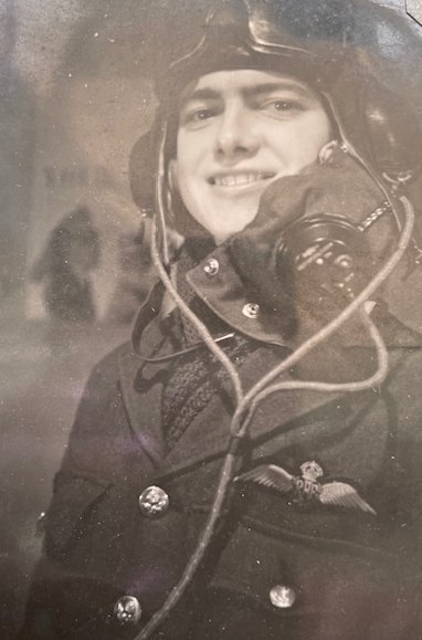 [Ron Williams in pilot gear, c. 1940]