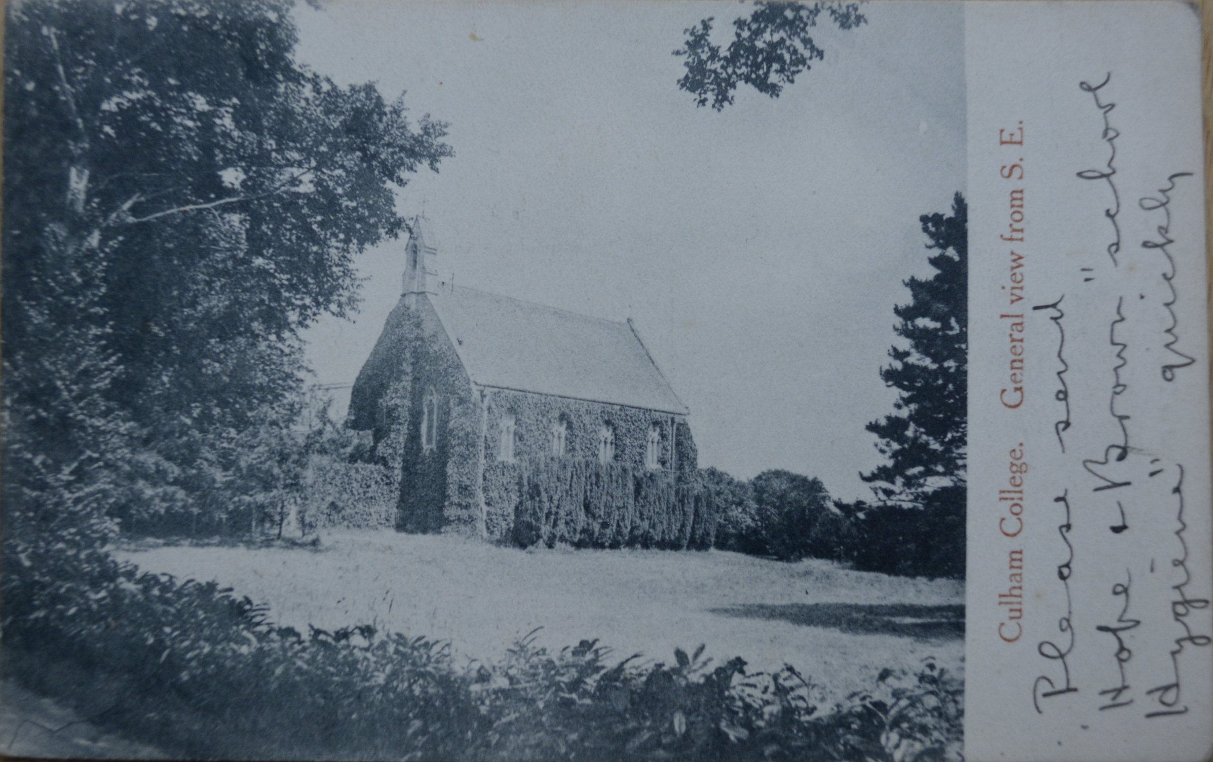 [Ernest Brooks, postcard from Culham College]