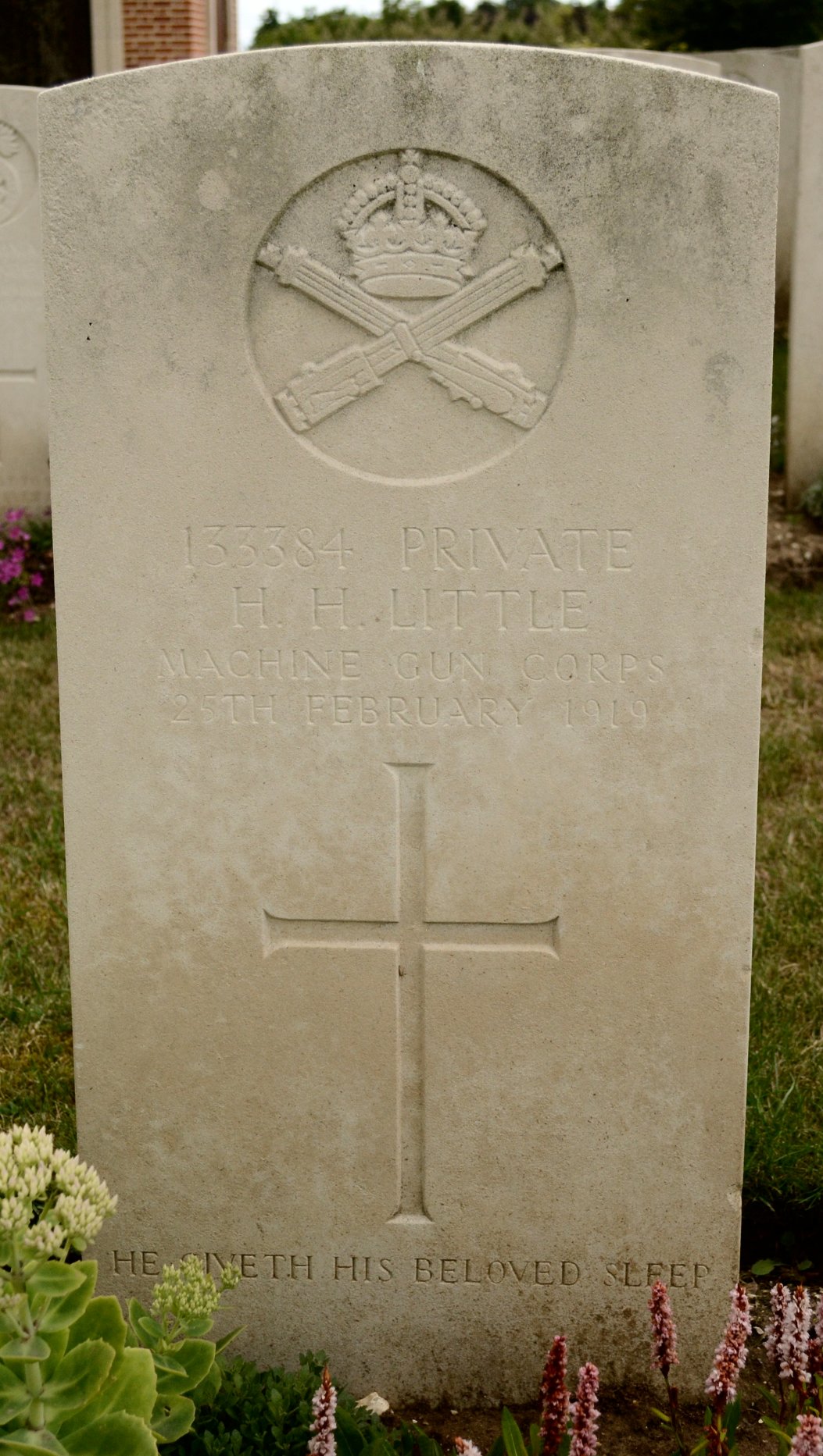 Hubert LITTLE Abbeville Communal Cemetery Extension 1 Simon Haynes 2015 smaller