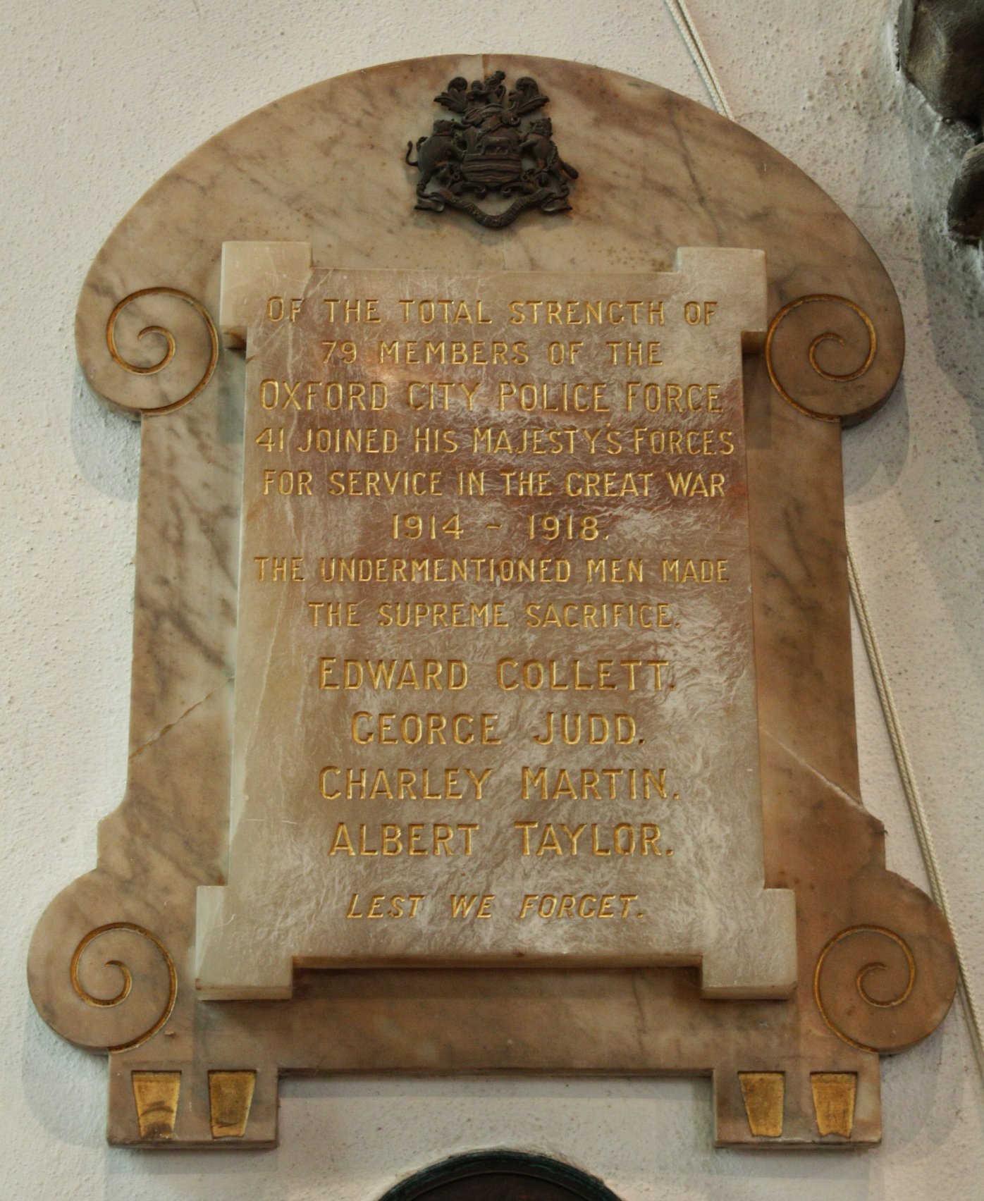 [Oxford City Police memorial]