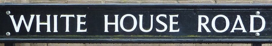 White House Road sign